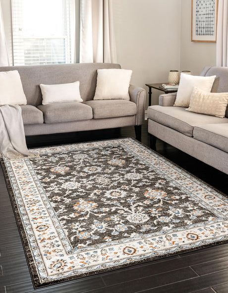 Fume Gray 10' x 14' 1 Charlotte Rectangle Area Rug 100% Polypropylene With Jute Backing Traditional Classical Durable Carpet for Living Dining Office Rooms for Sale at Rug Engine