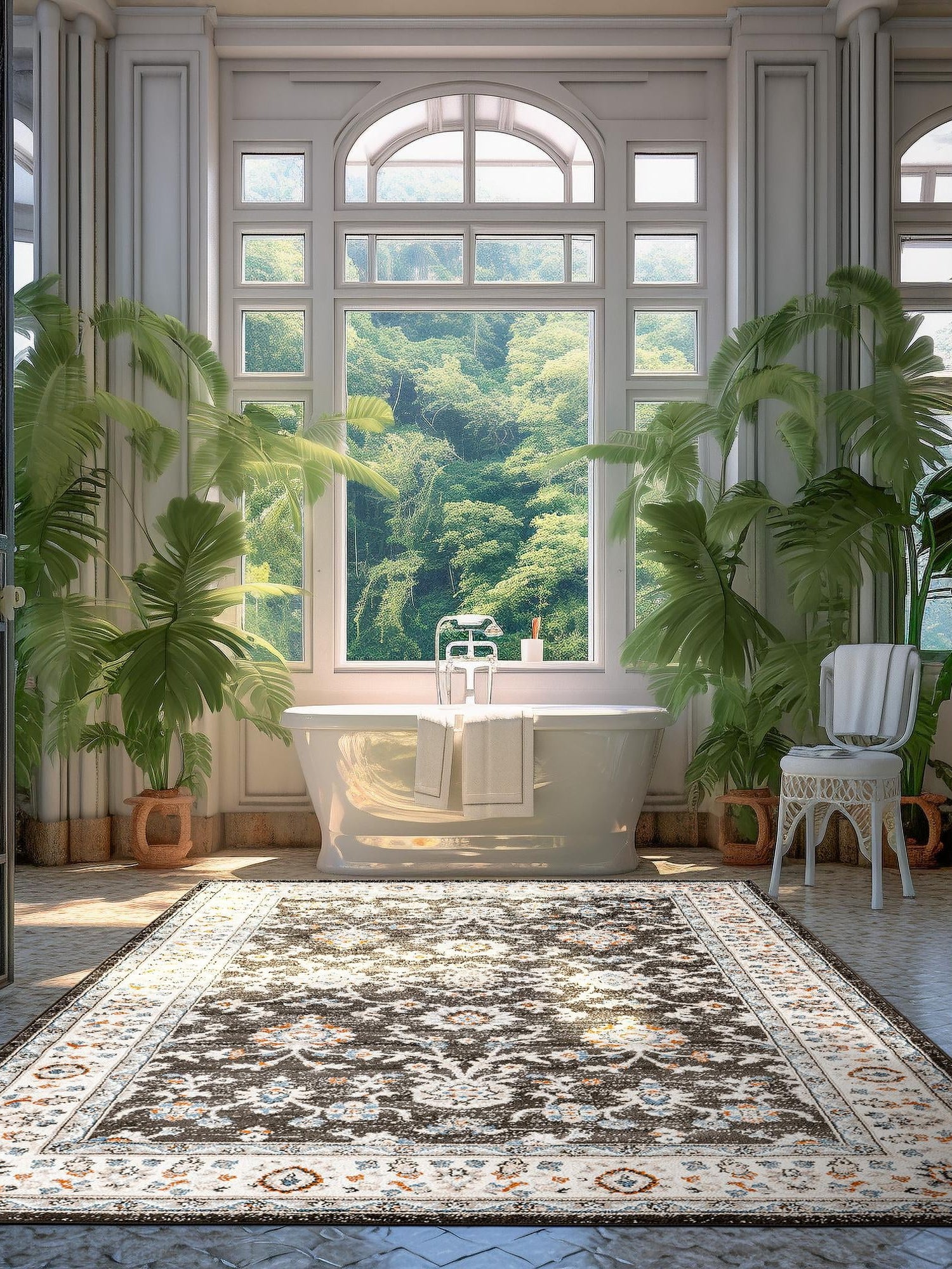 Fume Gray 6' 1 x 9' Charlotte Rectangle Area Rug 100% Polypropylene With Jute Backing Traditional Classical Durable Carpet for Living Dining Office Rooms for Sale at Rug Engine