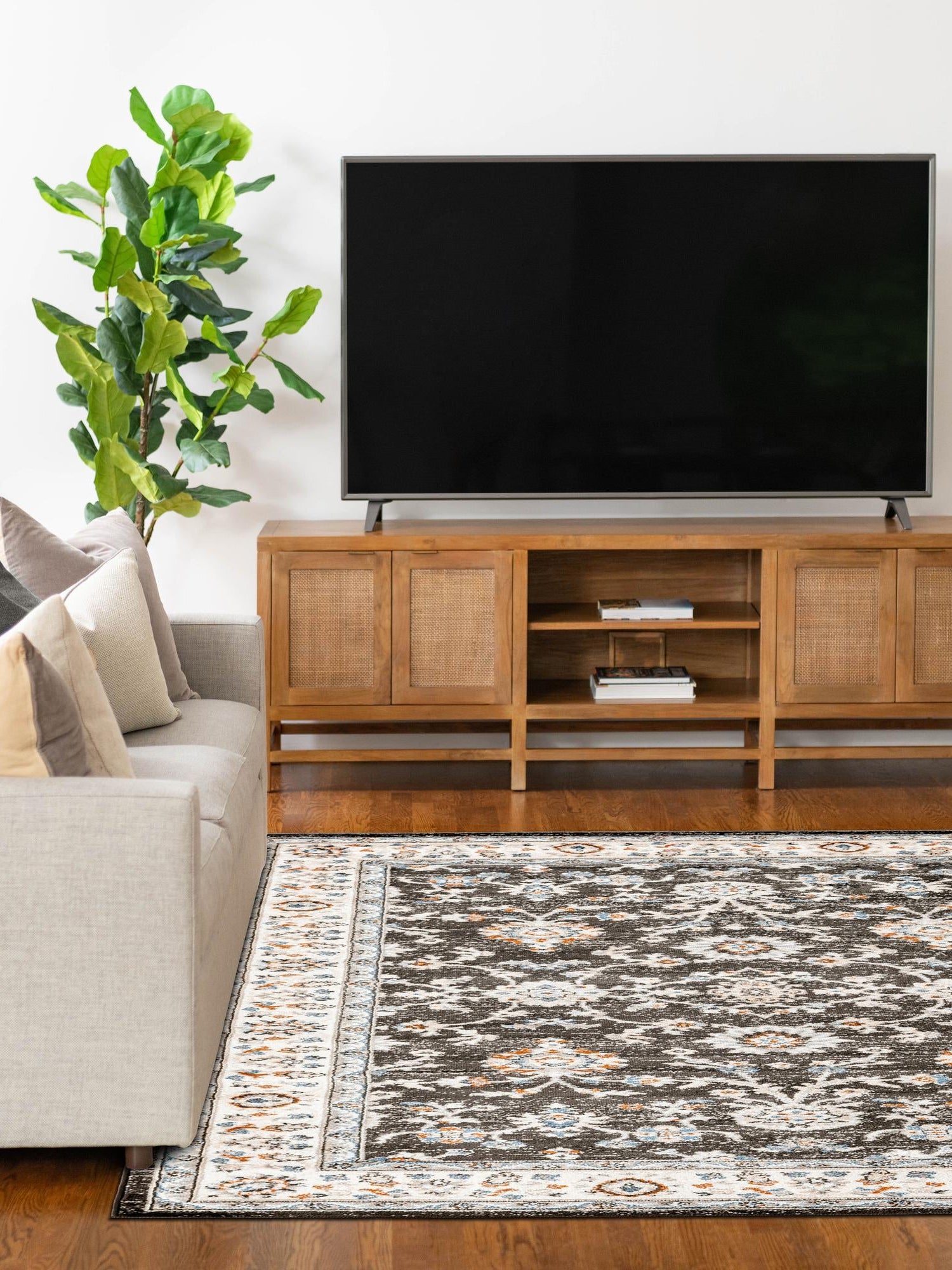 Fume Gray 10' x 14' 1 Charlotte Rectangle Area Rug 100% Polypropylene With Jute Backing Traditional Classical Durable Carpet for Living Dining Office Rooms for Sale at Rug Engine