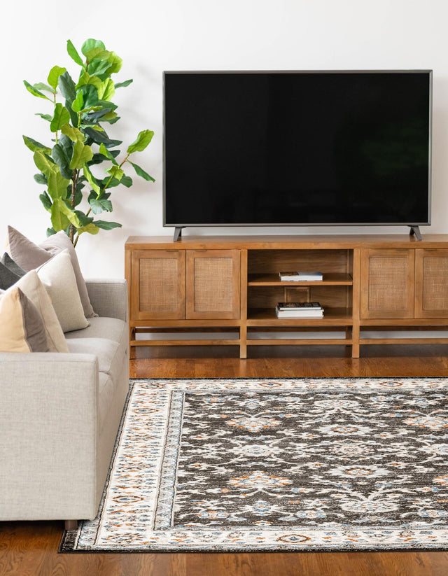 Fume Gray 2' x 3' 1 Charlotte Rectangle Area Rug 100% Polypropylene With Jute Backing Traditional Classical Durable Carpet for Living Dining Office Rooms for Sale at Rug Engine