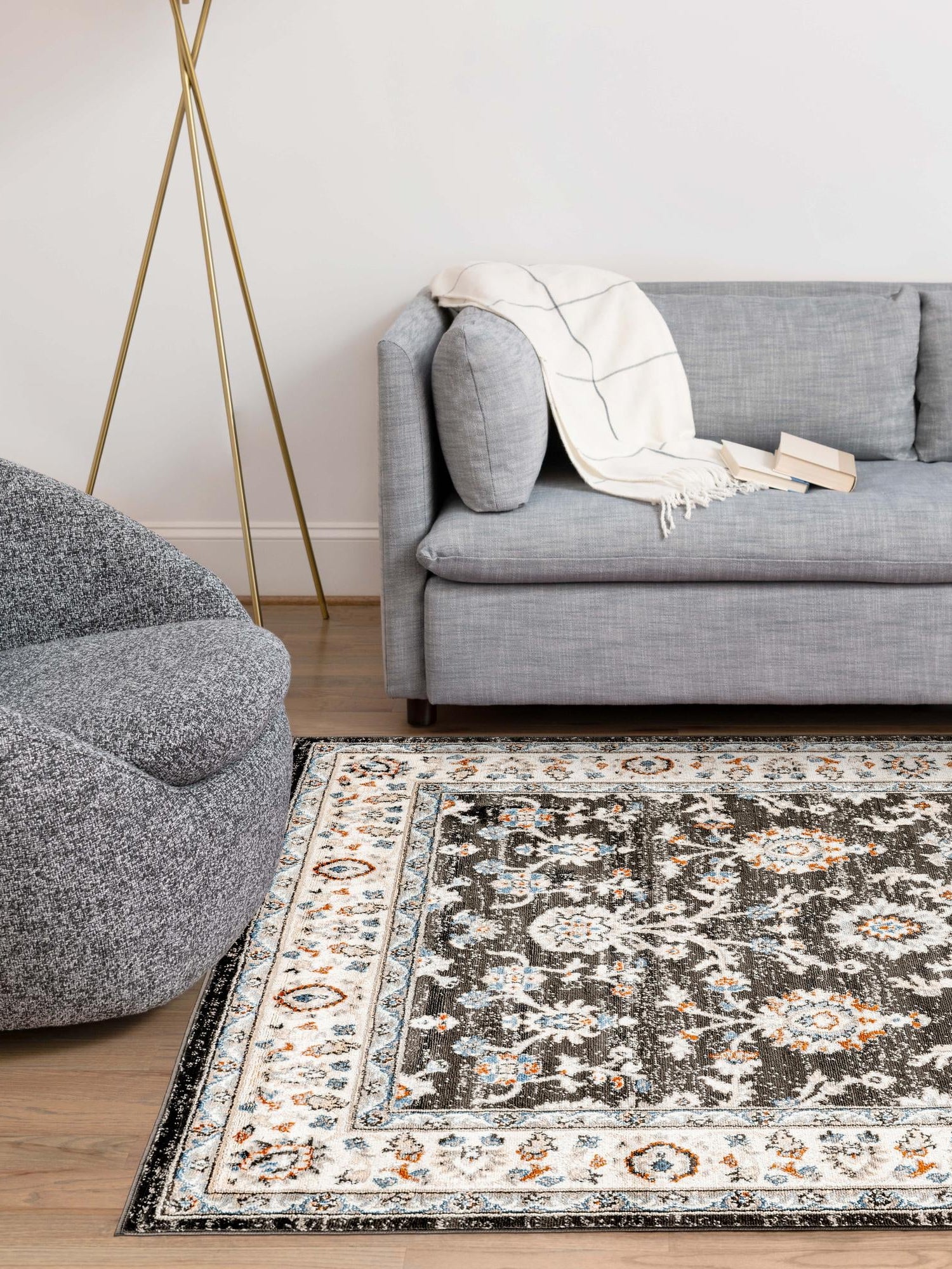 Fume Gray 10' x 14' 1 Charlotte Rectangle Area Rug 100% Polypropylene With Jute Backing Traditional Classical Durable Carpet for Living Dining Office Rooms for Sale at Rug Engine