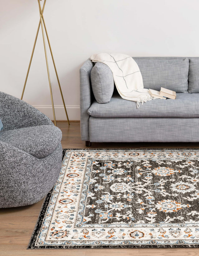 Fume Gray 3' 1 x 5' 3 Charlotte Rectangle Area Rug 100% Polypropylene With Jute Backing Traditional Classical Durable Carpet for Living Dining Office Rooms for Sale at Rug Engine