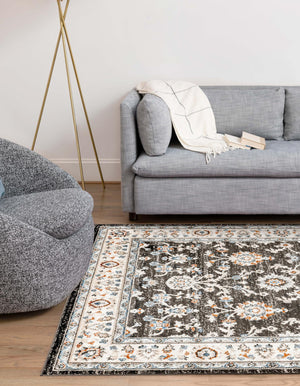 Fume Gray 2' x 3' 1 Charlotte Rectangle Area Rug 100% Polypropylene With Jute Backing Traditional Classical Durable Carpet for Living Dining Office Rooms for Sale at Rug Engine
