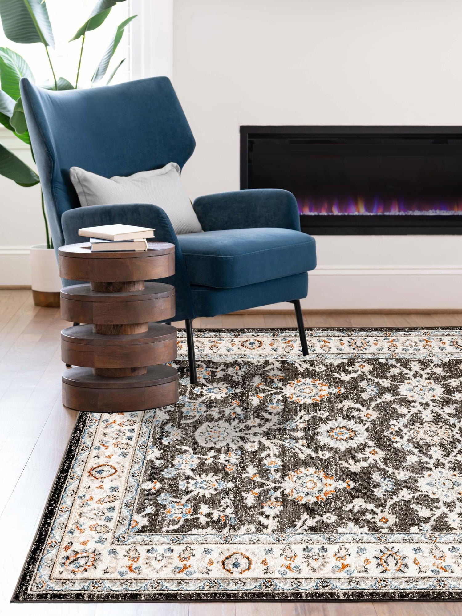 Fume Gray 4' 1 x 6' 1 Charlotte Rectangle Area Rug 100% Polypropylene With Jute Backing Traditional Classical Durable Carpet for Living Dining Office Rooms for Sale at Rug Engine