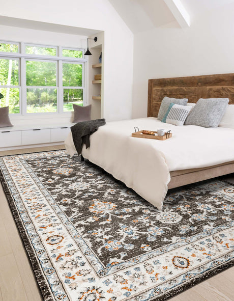 Fume Gray 7' 10 x 10' Charlotte Rectangle Area Rug 100% Polypropylene With Jute Backing Traditional Classical Durable Carpet for Living Dining Office Rooms for Sale at Rug Engine
