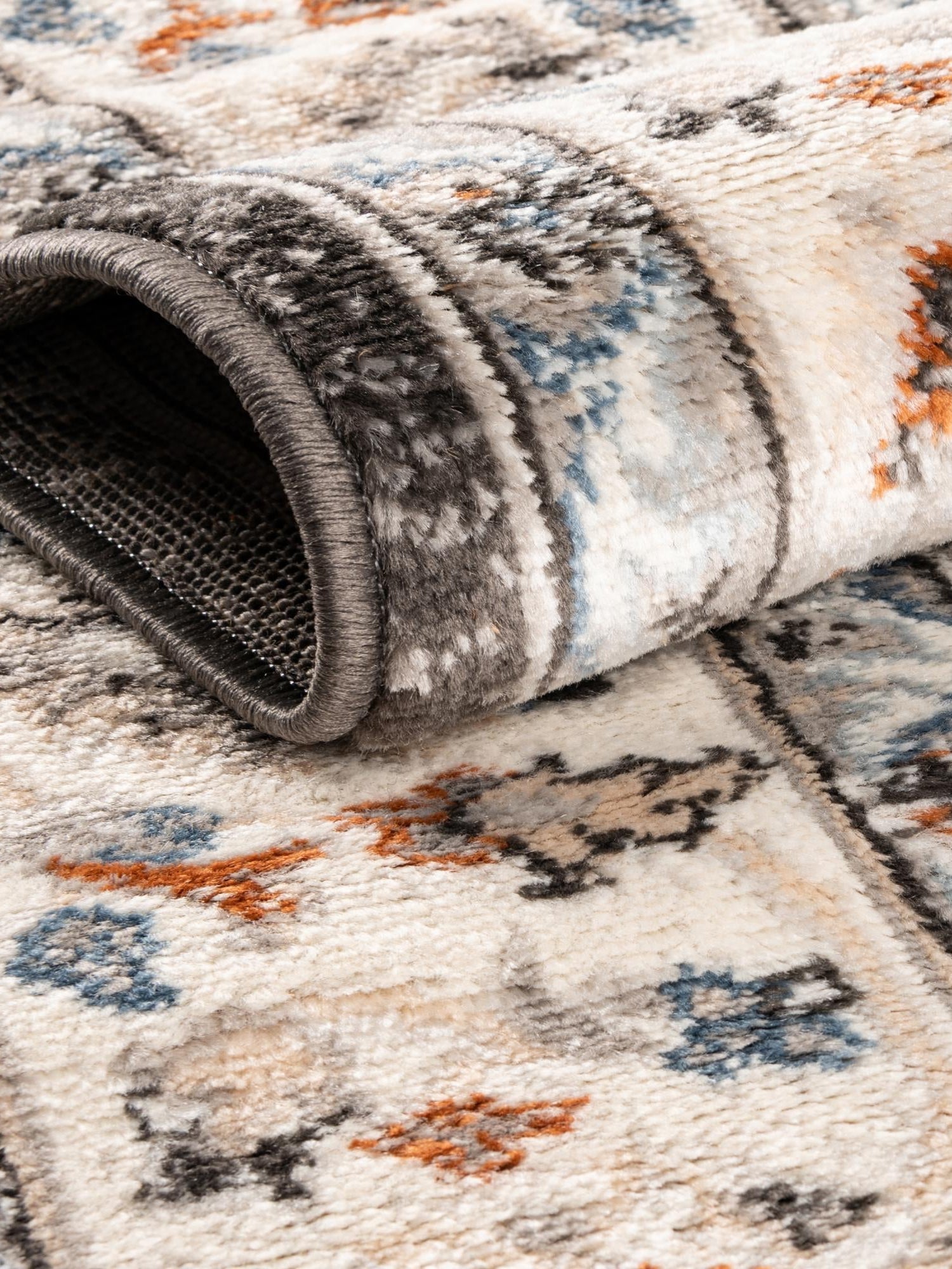 Fume Gray 4' 1 x 6' 1 Charlotte Rectangle Area Rug 100% Polypropylene With Jute Backing Traditional Classical Durable Carpet for Living Dining Office Rooms for Sale at Rug Engine