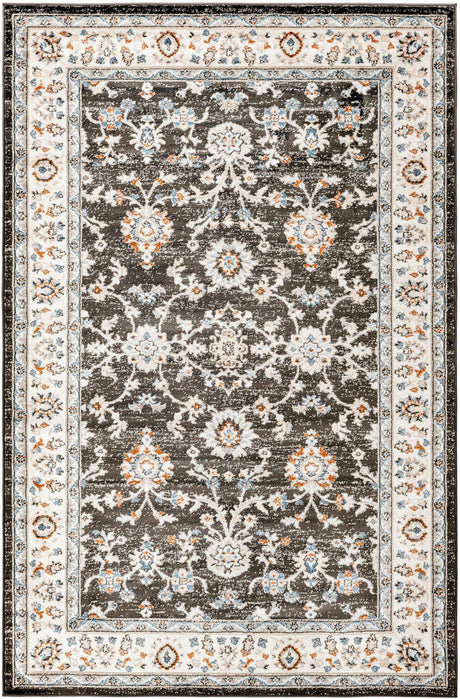 Fume Gray 5' 3 x 8' Charlotte Rectangle Area Rug 100% Polypropylene With Jute Backing Traditional Classical Durable Carpet for Living Dining Office Rooms for Sale at Rug Engine