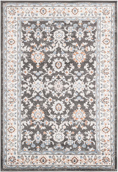 Fume Gray 4' 1 x 6' 1 Charlotte Rectangle Area Rug 100% Polypropylene With Jute Backing Traditional Classical Durable Carpet for Living Dining Office Rooms for Sale at Rug Engine