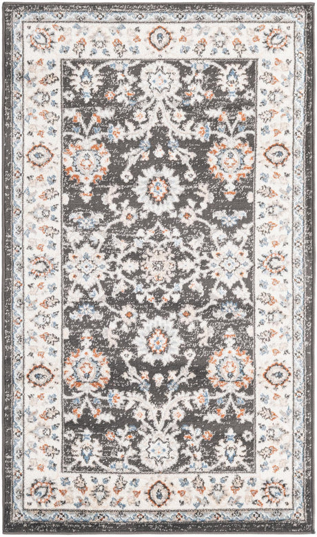 Fume Gray 3' 1 x 5' 3 Charlotte Rectangle Area Rug 100% Polypropylene With Jute Backing Traditional Classical Durable Carpet for Living Dining Office Rooms for Sale at Rug Engine