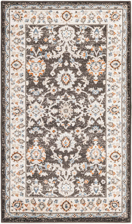 Fume Gray 3' 1 x 5' 3 Charlotte Rectangle Area Rug 100% Polypropylene With Jute Backing Traditional Classical Durable Carpet for Living Dining Office Rooms for Sale at Rug Engine