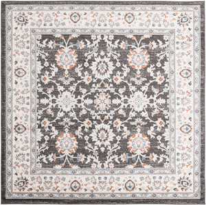 Fume Gray 7' 10 x 7' 10 Charlotte Square Area Rug 100% Polypropylene With Jute Backing Traditional Classical Durable Carpet for Living Dining Office Rooms for Sale at Rug Engine