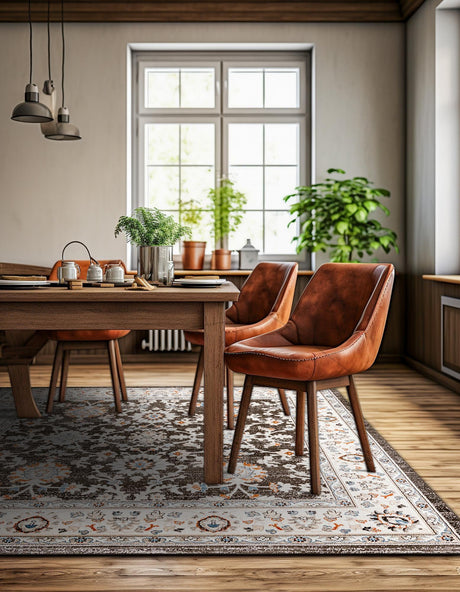 Fume Gray 7' 10 x 7' 10 Charlotte Square Area Rug 100% Polypropylene With Jute Backing Traditional Classical Durable Carpet for Living Dining Office Rooms for Sale at Rug Engine