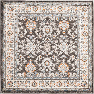 Fume Gray 4' 1 x 4' 1 Charlotte Square Area Rug 100% Polypropylene With Jute Backing Traditional Classical Durable Carpet for Living Dining Office Rooms for Sale at Rug Engine