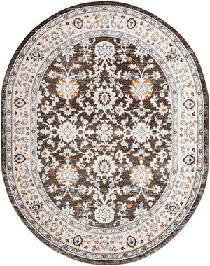 Fume Gray 7' 10 x 10' Charlotte Oval Area Rug 100% Polypropylene With Jute Backing Traditional Classical Durable Carpet for Living Dining Office Rooms for Sale at Rug Engine