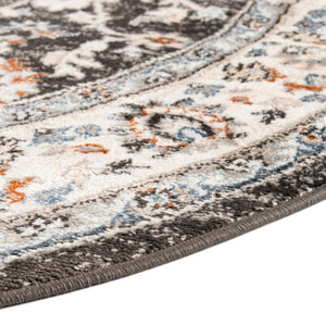 Fume Gray 4' 1 x 6' 1 Charlotte Oval Area Rug 100% Polypropylene With Jute Backing Traditional Classical Durable Carpet for Living Dining Office Rooms for Sale at Rug Engine