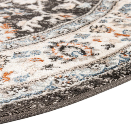 Fume Gray 4' 1 x 6' 1 Charlotte Oval Area Rug 100% Polypropylene With Jute Backing Traditional Classical Durable Carpet for Living Dining Office Rooms for Sale at Rug Engine
