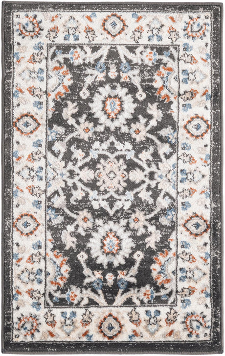 Fume Gray 2' x 3' 1 Charlotte Rectangle Area Rug 100% Polypropylene With Jute Backing Traditional Classical Durable Carpet for Living Dining Office Rooms for Sale at Rug Engine