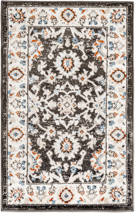 Fume Gray 2' x 3' 1 Charlotte Rectangle Area Rug 100% Polypropylene With Jute Backing Traditional Classical Durable Carpet for Living Dining Office Rooms for Sale at Rug Engine