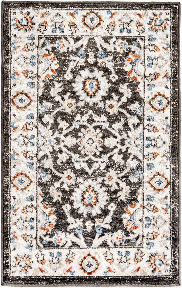 Fume Gray 2' x 3' 1 Charlotte Rectangle Area Rug 100% Polypropylene With Jute Backing Traditional Classical Durable Carpet for Living Dining Office Rooms for Sale at Rug Engine