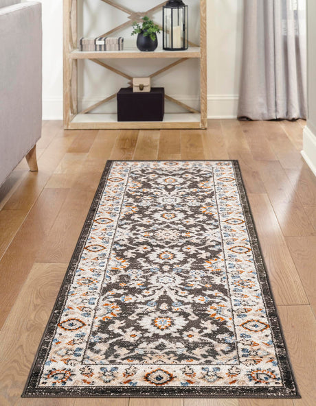 Fume Gray 3' 1 x 16' 5 Charlotte Runner Area Rug 100% Polypropylene With Jute Backing Traditional Classical Durable Carpet for Living Dining Office Rooms for Sale at Rug Engine
