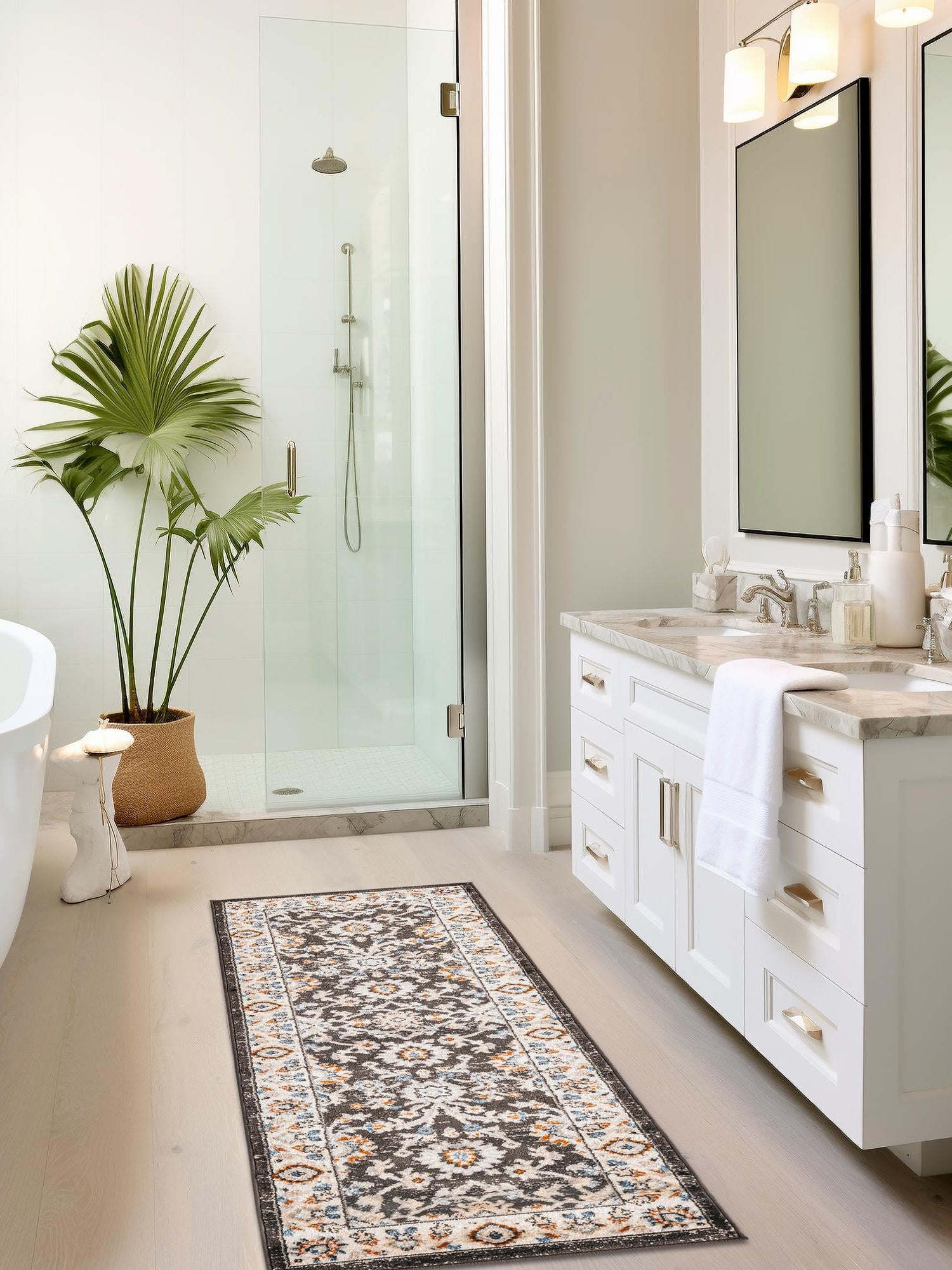 Fume Gray 2' x 6' 1 Charlotte Runner Area Rug 100% Polypropylene With Jute Backing Traditional Classical Durable Carpet for Living Dining Office Rooms for Sale at Rug Engine
