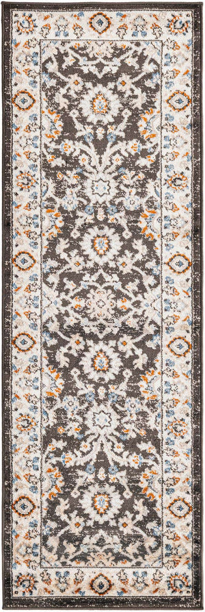 Fume Gray 2' x 6' 1 Charlotte Runner Area Rug 100% Polypropylene With Jute Backing Traditional Classical Durable Carpet for Living Dining Office Rooms for Sale at Rug Engine
