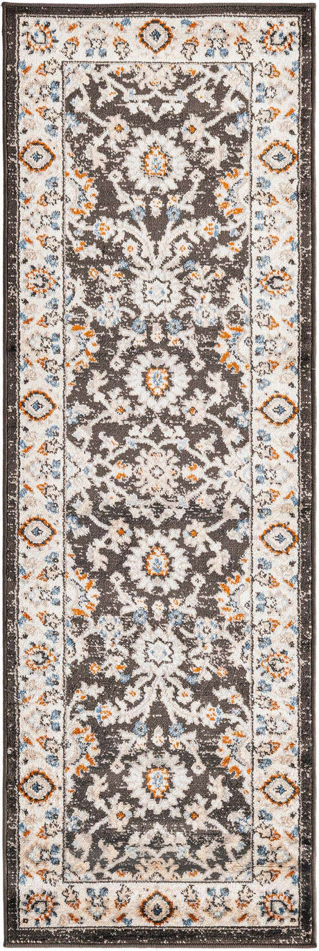 Fume Gray 2' x 6' 1 Charlotte Runner Area Rug 100% Polypropylene With Jute Backing Traditional Classical Durable Carpet for Living Dining Office Rooms for Sale at Rug Engine