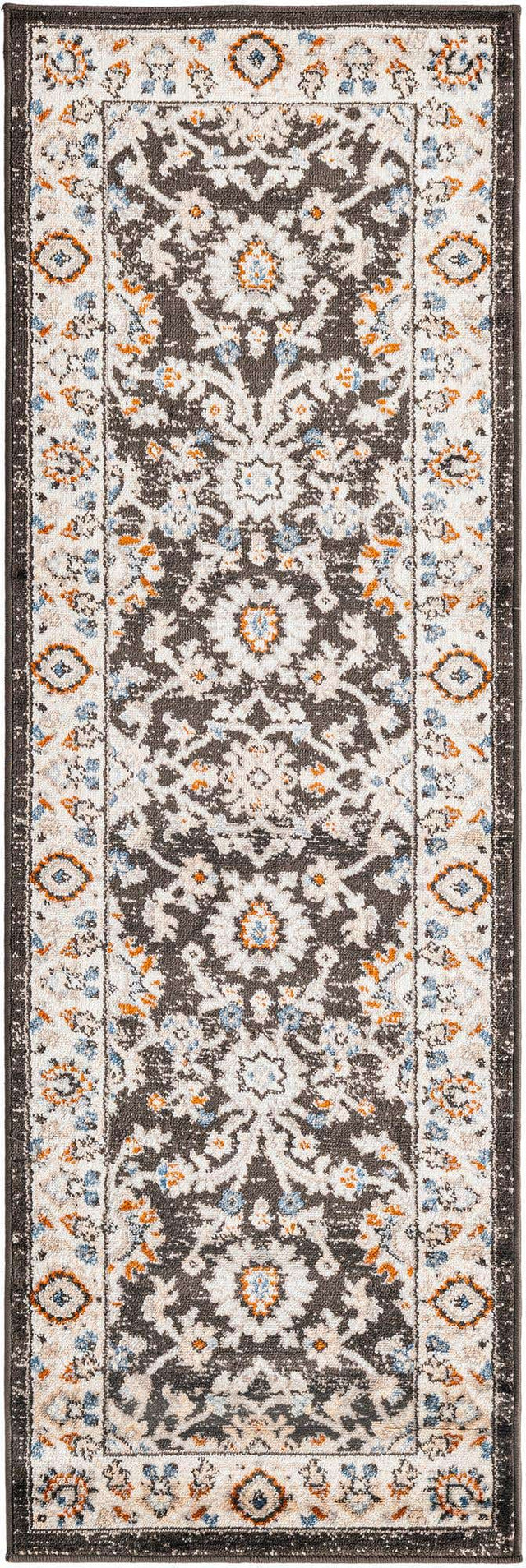 Fume Gray 2' x 6' 1 Charlotte Runner Area Rug 100% Polypropylene With Jute Backing Traditional Classical Durable Carpet for Living Dining Office Rooms for Sale at Rug Engine