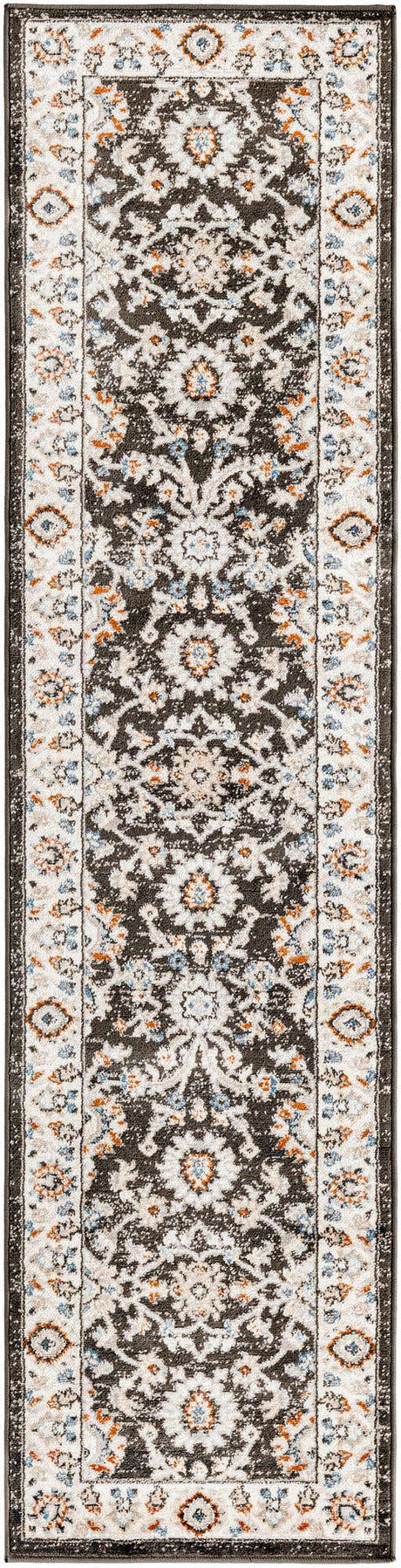 Fume Gray 2' x 8' Charlotte Runner Area Rug 100% Polypropylene With Jute Backing Traditional Classical Durable Carpet for Living Dining Office Rooms for Sale at Rug Engine