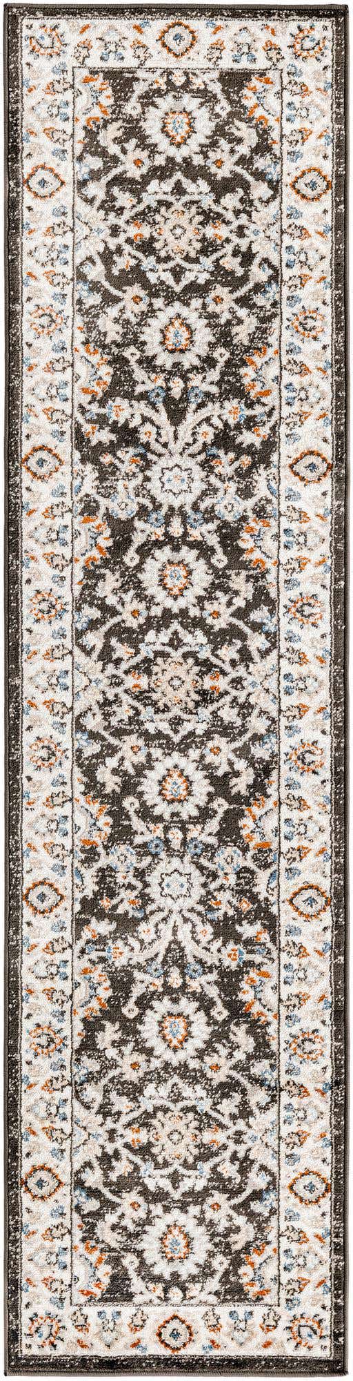Fume Gray 2' x 8' Charlotte Runner Area Rug 100% Polypropylene With Jute Backing Traditional Classical Durable Carpet for Living Dining Office Rooms for Sale at Rug Engine