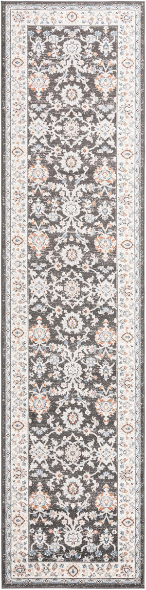 Fume Gray 3' 1 x 13' 1 Charlotte Runner Area Rug 100% Polypropylene With Jute Backing Traditional Classical Durable Carpet for Living Dining Office Rooms for Sale at Rug Engine