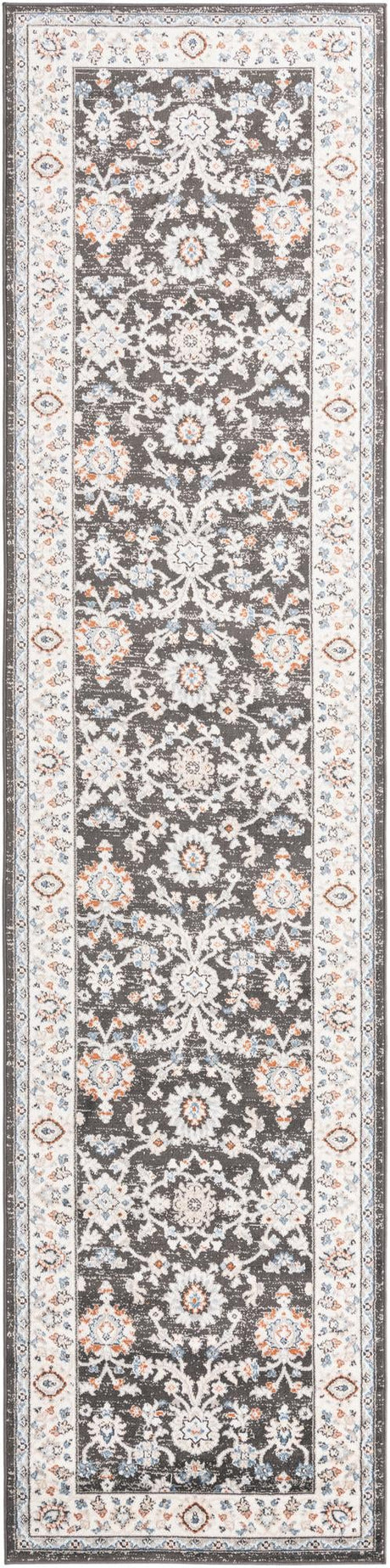 Fume Gray 3' 1 x 13' 1 Charlotte Runner Area Rug 100% Polypropylene With Jute Backing Traditional Classical Durable Carpet for Living Dining Office Rooms for Sale at Rug Engine
