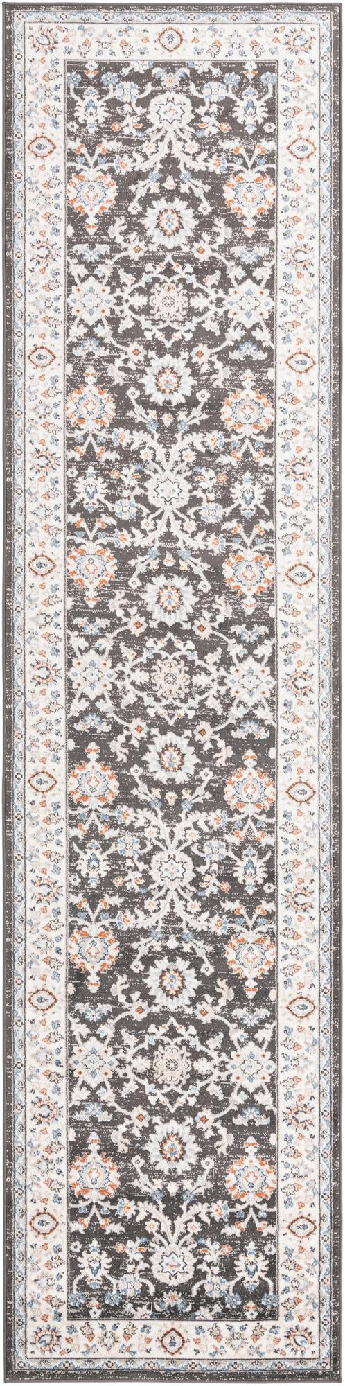 Fume Gray 3' 1 x 13' 1 Charlotte Runner Area Rug 100% Polypropylene With Jute Backing Traditional Classical Durable Carpet for Living Dining Office Rooms for Sale at Rug Engine