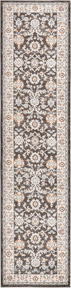 Fume Gray 3' 1 x 13' 1 Charlotte Runner Area Rug 100% Polypropylene With Jute Backing Traditional Classical Durable Carpet for Living Dining Office Rooms for Sale at Rug Engine