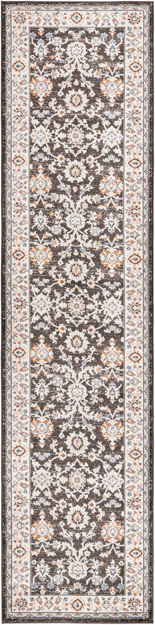 Fume Gray 3' 1 x 13' 1 Charlotte Runner Area Rug 100% Polypropylene With Jute Backing Traditional Classical Durable Carpet for Living Dining Office Rooms for Sale at Rug Engine