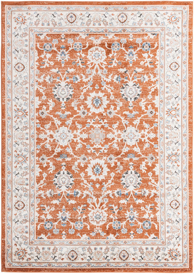 Rust Red 7' 1 x 10' Charlotte Rectangle Area Rug 100% Polypropylene With Jute Backing Traditional Classical Durable Carpet for Living Dining Office Rooms for Sale at Rug Engine