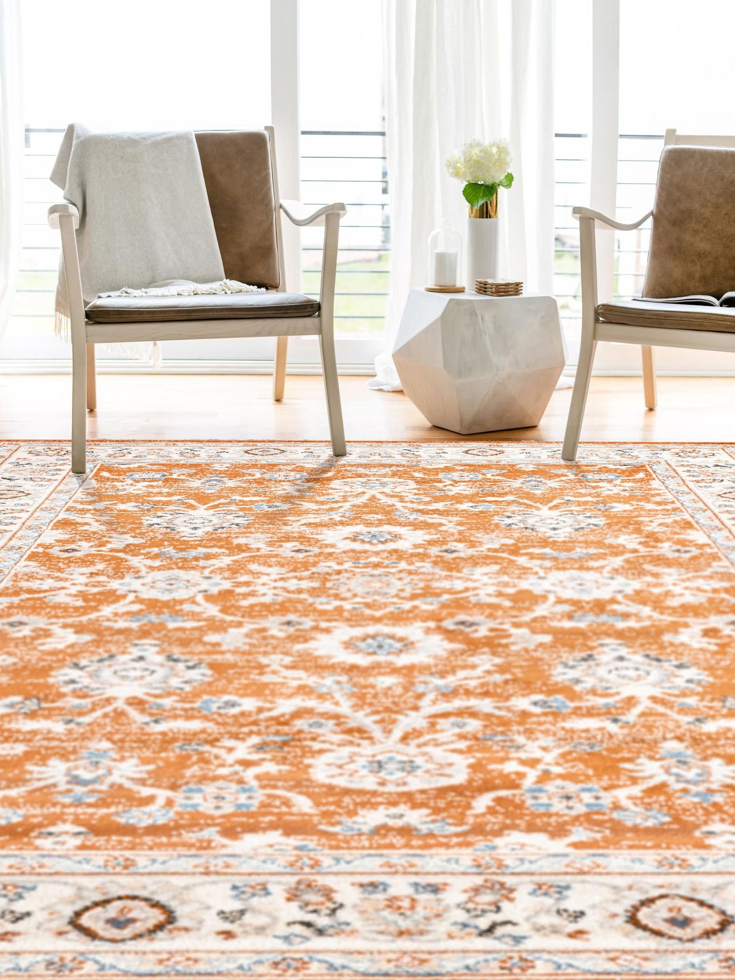Rust Red 4' 1 x 6' 1 Charlotte Rectangle Area Rug 100% Polypropylene With Jute Backing Traditional Classical Durable Carpet for Living Dining Office Rooms for Sale at Rug Engine