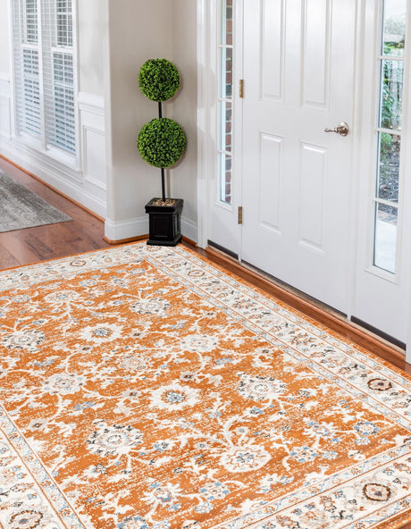 Rust Red 2' x 3' 1 Charlotte Rectangle Area Rug 100% Polypropylene With Jute Backing Traditional Classical Durable Carpet for Living Dining Office Rooms for Sale at Rug Engine