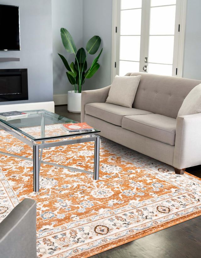 Rust Red 4' 1 x 6' 1 Charlotte Rectangle Area Rug 100% Polypropylene With Jute Backing Traditional Classical Durable Carpet for Living Dining Office Rooms for Sale at Rug Engine