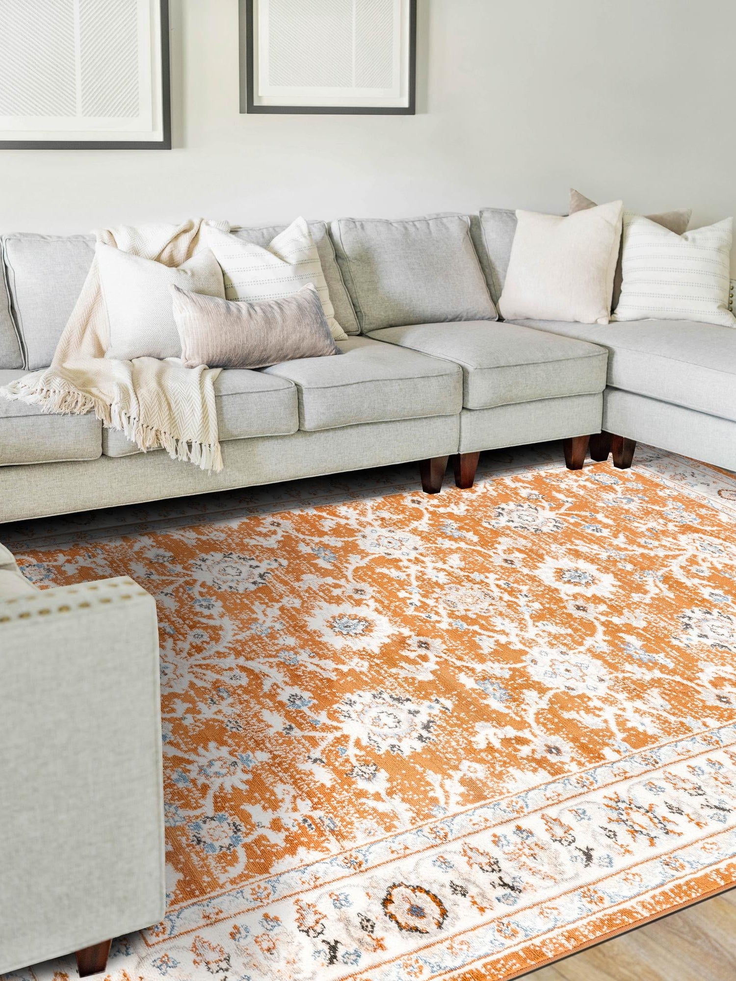 Rust Red 10' x 14' 1 Charlotte Rectangle Area Rug 100% Polypropylene With Jute Backing Traditional Classical Durable Carpet for Living Dining Office Rooms for Sale at Rug Engine