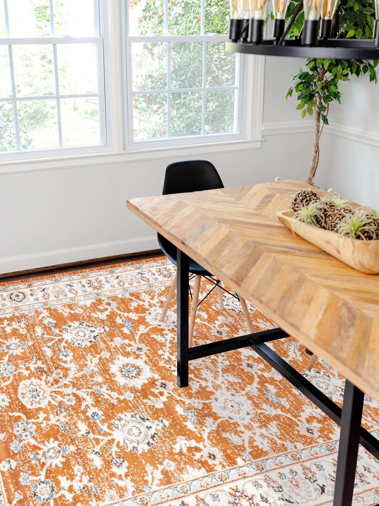 Rust Red 9' x 12' Charlotte Rectangle Area Rug 100% Polypropylene With Jute Backing Traditional Classical Durable Carpet for Living Dining Office Rooms for Sale at Rug Engine