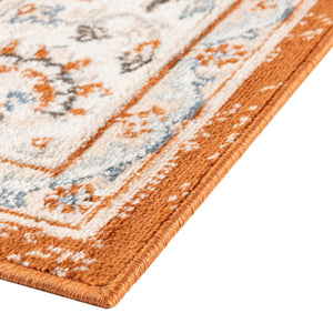 Rust Red 7' 1 x 10' Charlotte Rectangle Area Rug 100% Polypropylene With Jute Backing Traditional Classical Durable Carpet for Living Dining Office Rooms for Sale at Rug Engine