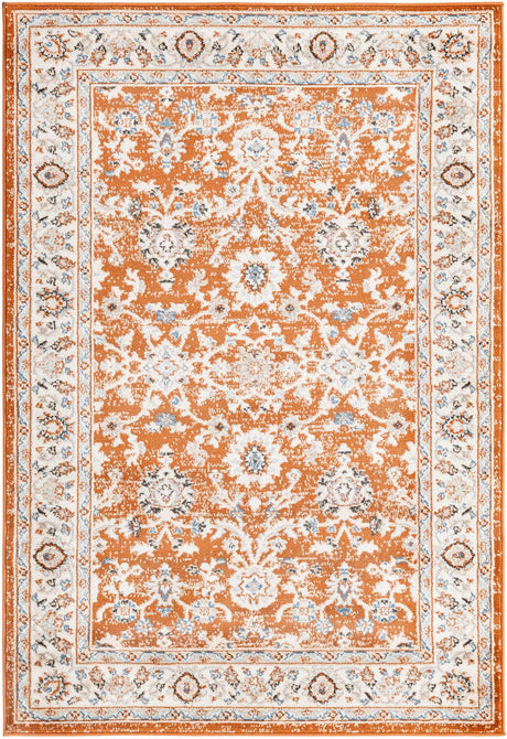 Rust Red 4' 1 x 6' 1 Charlotte Rectangle Area Rug 100% Polypropylene With Jute Backing Traditional Classical Durable Carpet for Living Dining Office Rooms for Sale at Rug Engine