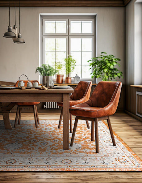 Rust Red 7' 10 x 7' 10 Charlotte Square Area Rug 100% Polypropylene With Jute Backing Traditional Classical Durable Carpet for Living Dining Office Rooms for Sale at Rug Engine