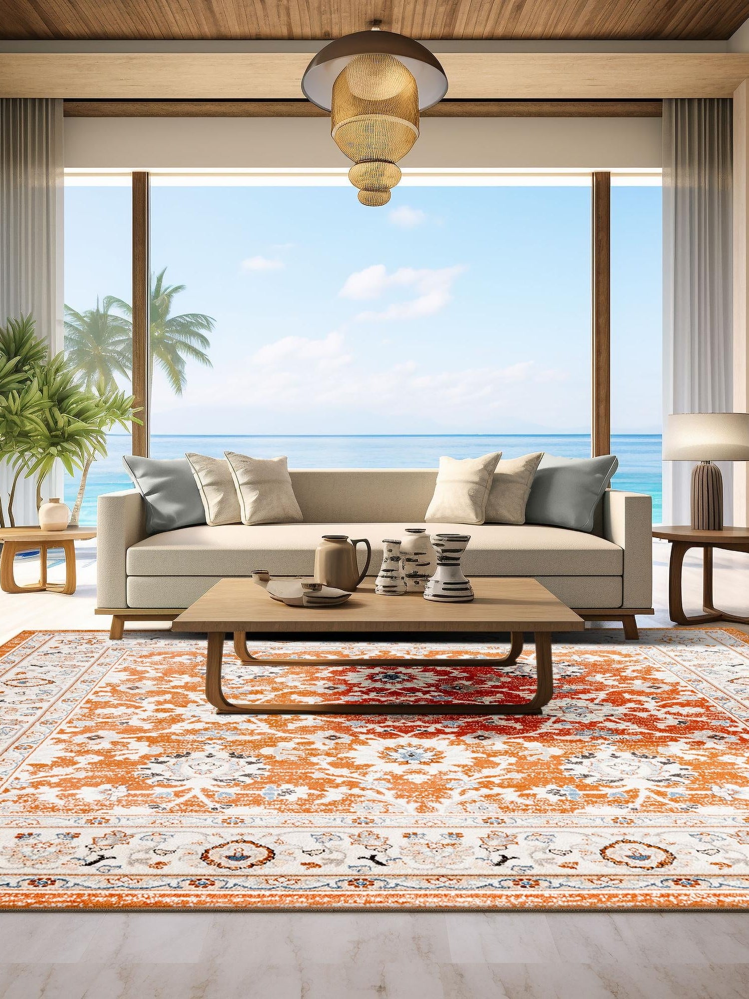 Rust Red 4' 1 x 4' 1 Charlotte Square Area Rug 100% Polypropylene With Jute Backing Traditional Classical Durable Carpet for Living Dining Office Rooms for Sale at Rug Engine