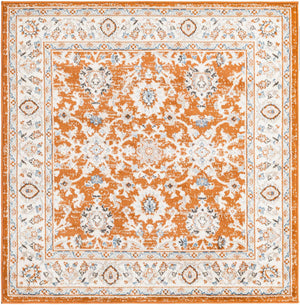 Rust Red 4' 1 x 4' 1 Charlotte Square Area Rug 100% Polypropylene With Jute Backing Traditional Classical Durable Carpet for Living Dining Office Rooms for Sale at Rug Engine