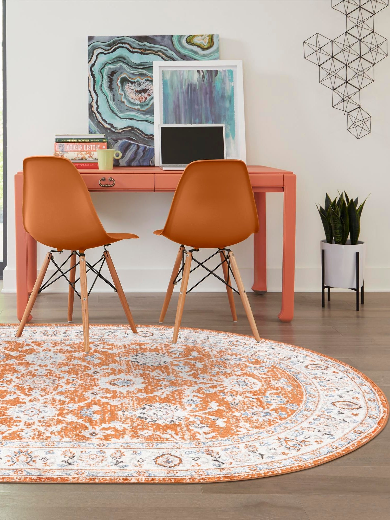 Rust Red 4' 1 x 6' 1 Charlotte Oval Area Rug 100% Polypropylene With Jute Backing Traditional Classical Durable Carpet for Living Dining Office Rooms for Sale at Rug Engine