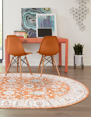 Rust Red 4' 1 x 6' 1 Charlotte Oval Area Rug 100% Polypropylene With Jute Backing Traditional Classical Durable Carpet for Living Dining Office Rooms for Sale at Rug Engine