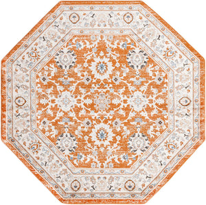 Rust Red 7' 10 x 7' 10 Charlotte Octagon Area Rug 100% Polypropylene With Jute Backing Traditional Classical Durable Carpet for Living Dining Office Rooms for Sale at Rug Engine