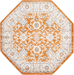Rust Red 5' 3 x 5' 3 Charlotte Octagon Area Rug 100% Polypropylene With Jute Backing Traditional Classical Durable Carpet for Living Dining Office Rooms for Sale at Rug Engine